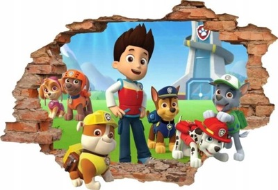 Samolepky na stenu 3D Paw Patrol Rozprávky 100x70cm